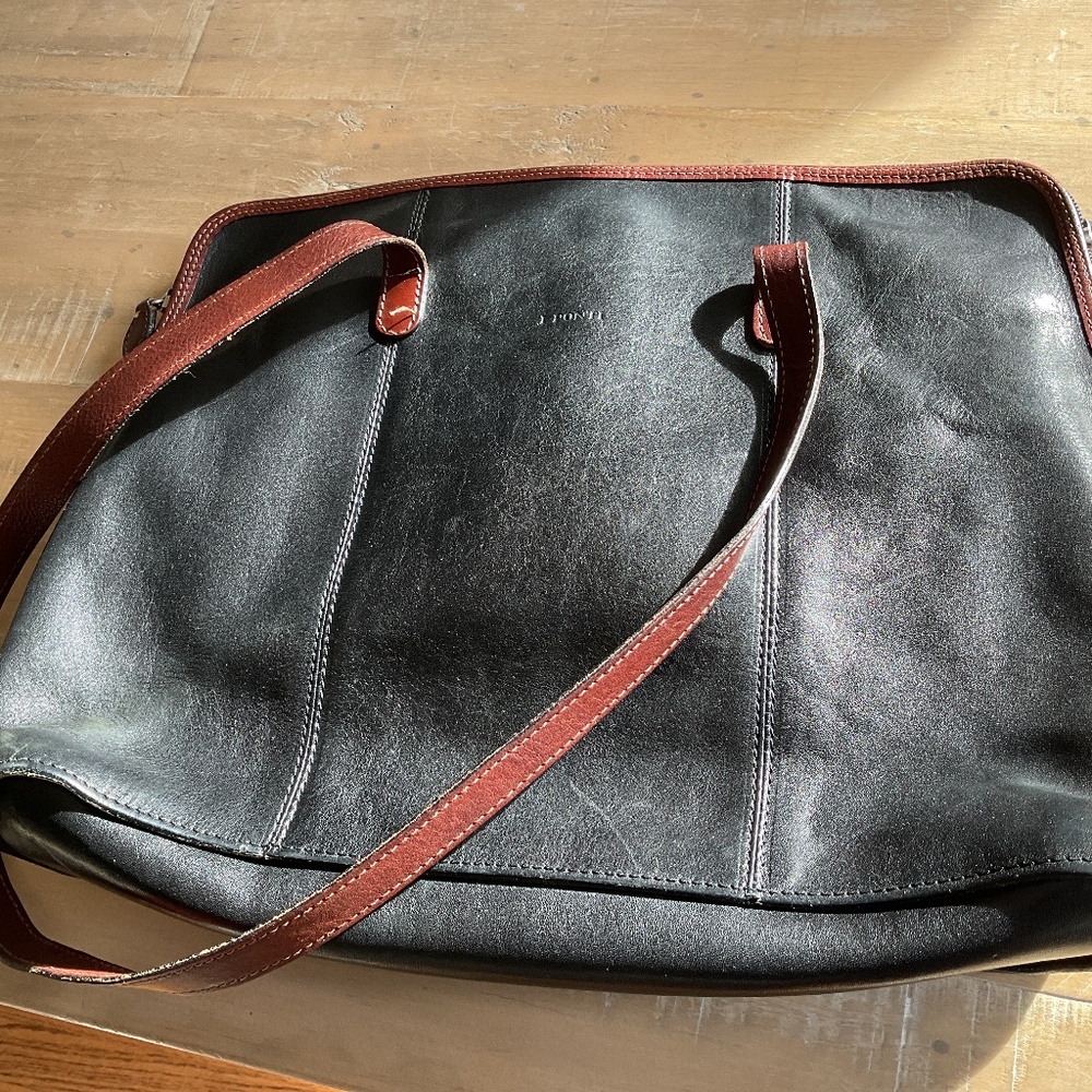 I PONTI FIRENZE black leather tote